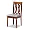 Baxton Studio Julie Grey Upholstered and Walnut Wood 5-Piece Dining Set 172-9878-10897 - alternate 3